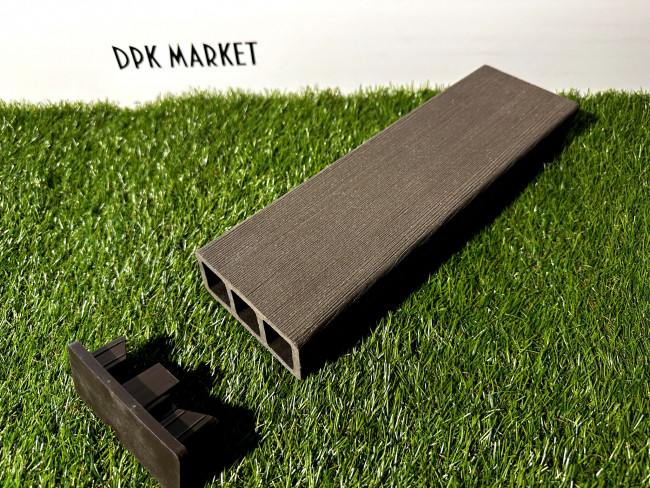 Лавочный брус ДПК с заглушкой Лавочный брус ДПК с заглушкой