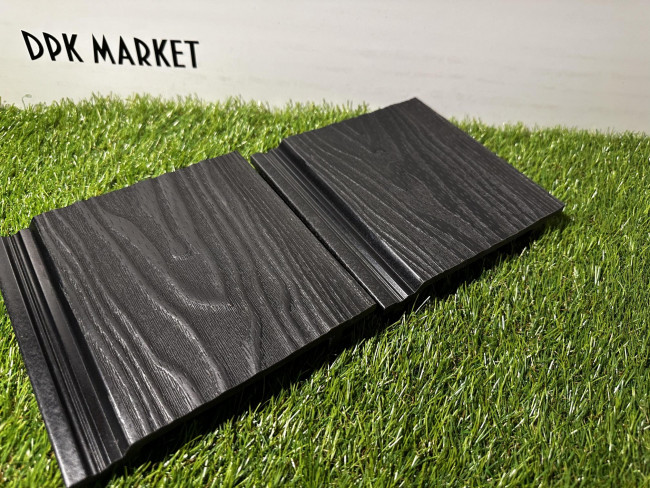 Фасадная панель дпк Polywood 3D Графит  Фасадная панель дпк Polywood 3D Графит