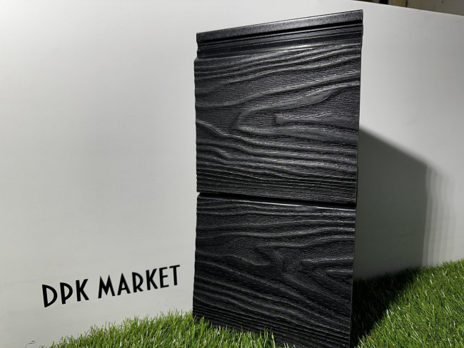 Фасадная панель дпк Polywood 3D Графит  Фасадная панель дпк Polywood 3D Графит