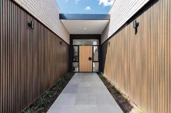 Стеновые реечные панели из ДПК CM Wall Тик  Стеновые реечные панели из ДПК CM Wall Тик